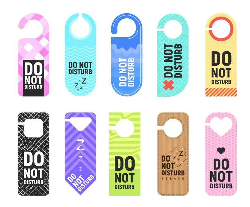 Room Privacy Door Hanger Sign Tags